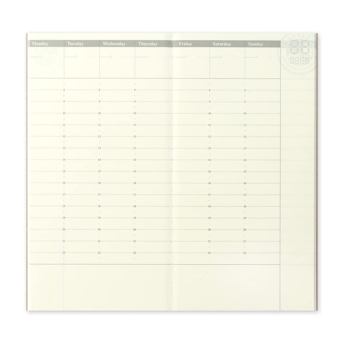 Designphil Traveler's Notebook Planner Refill Vertical Weekly Regular Size