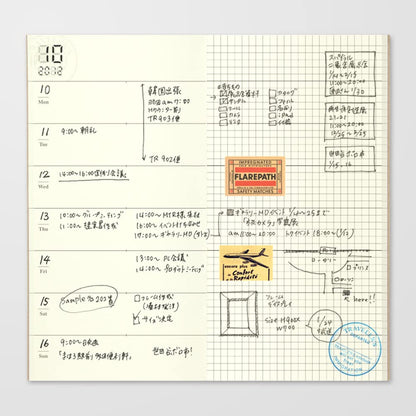 Designphil Traveler's Notebook Weekly Planner Refill Regular Size 14331006