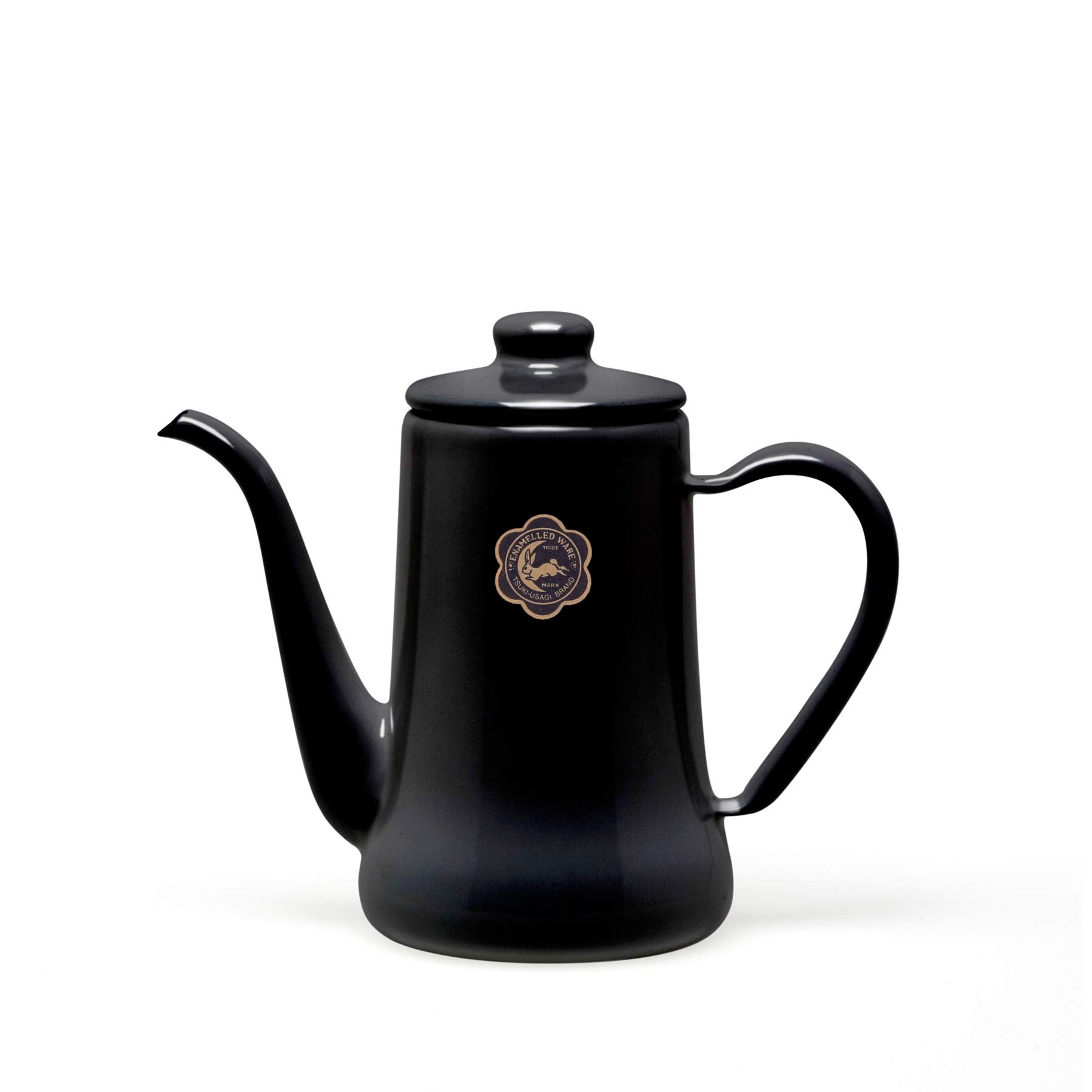 Black Enamel Drip Coffee Slim Pot