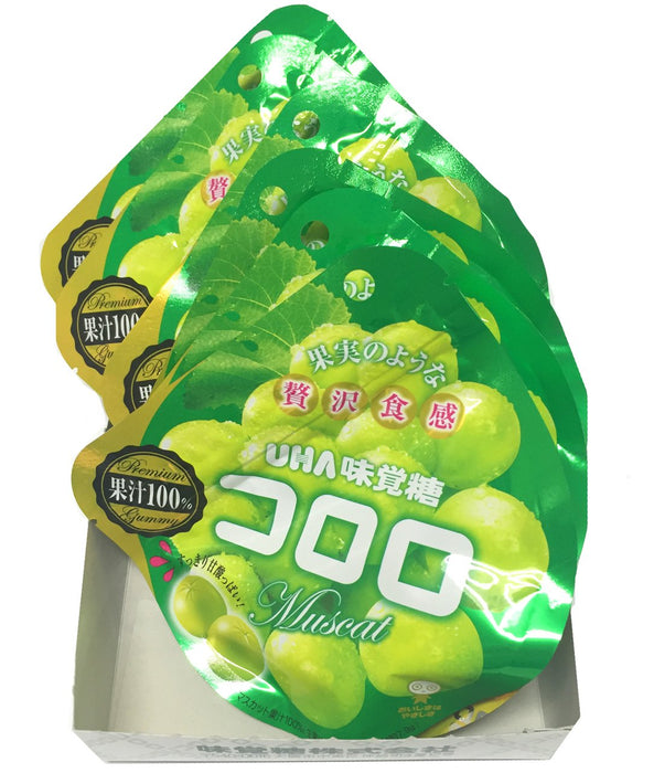 Uha Mikakuto Kororo White Muscat Grape Gummy Candy 48g Delicious Snack