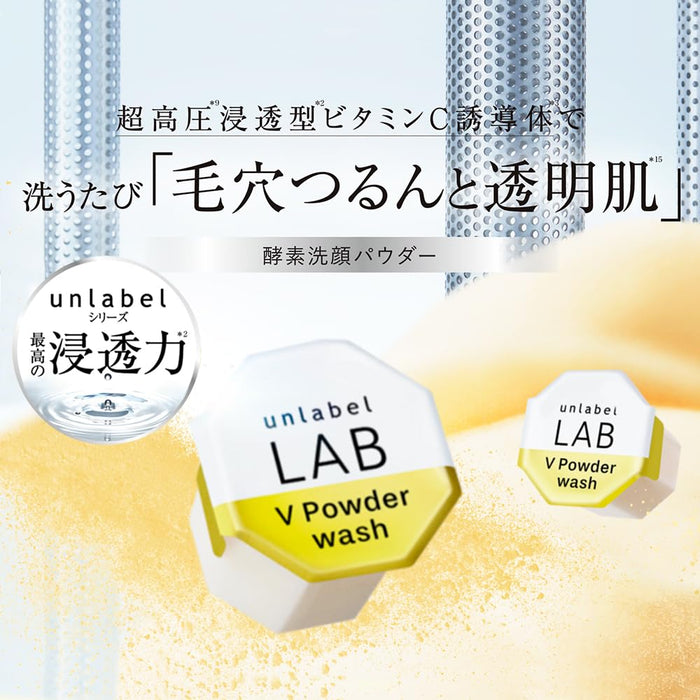 Unlabel Lab V Powder Wash 0.4G X 30 Dense Foam Enzyme Facial Cleansing Powder