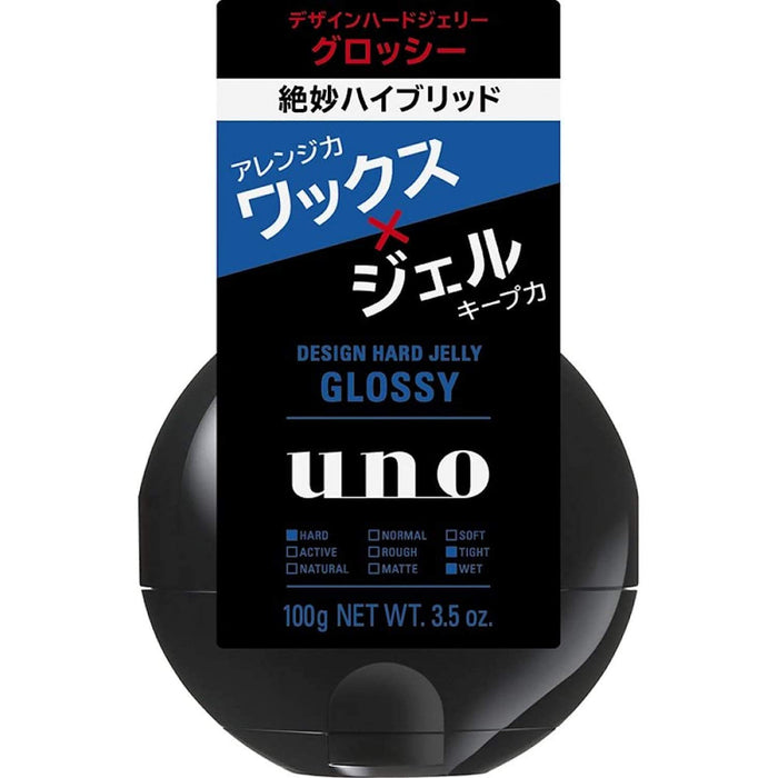 Uno Design Hard Jelly Glossy Gel 100G – Strong Hold Styling Gel