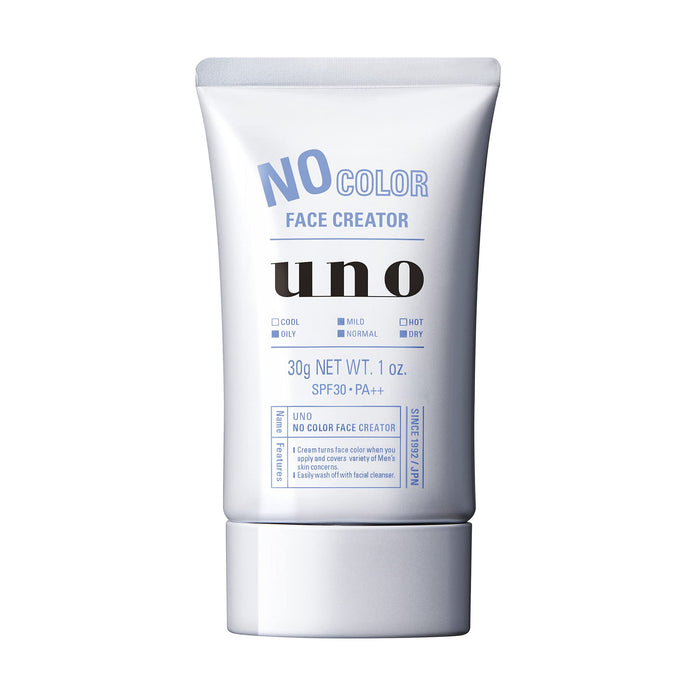 Uno No Color Face Creator 男士 BB 霜 SPF30 PA++ 30 克