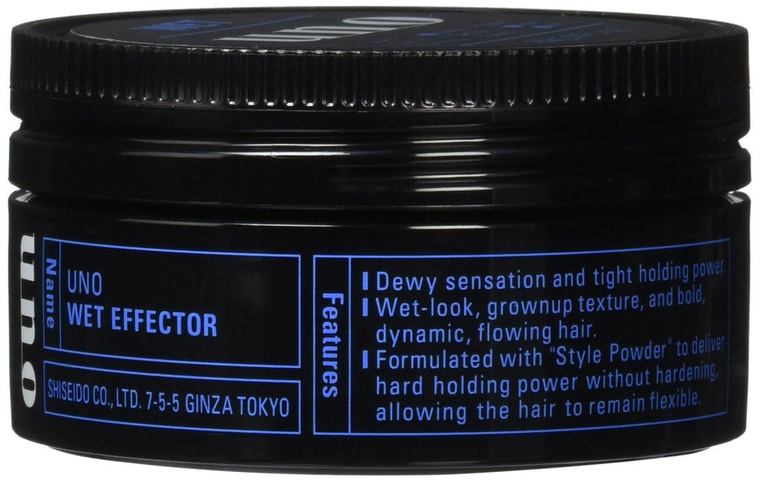 Uno Wet Effector Wax 80G - Long-Lasting Hold Styling Wax for All Hair Types