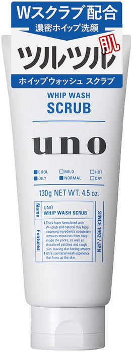 Uno Whip Wash Scrub 130G - Gentle Exfoliating Cleanser