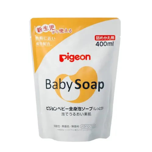 Pigeon Whole Body Foam Soap 400ml Refill - Moisturizing for Babies 0+ Months