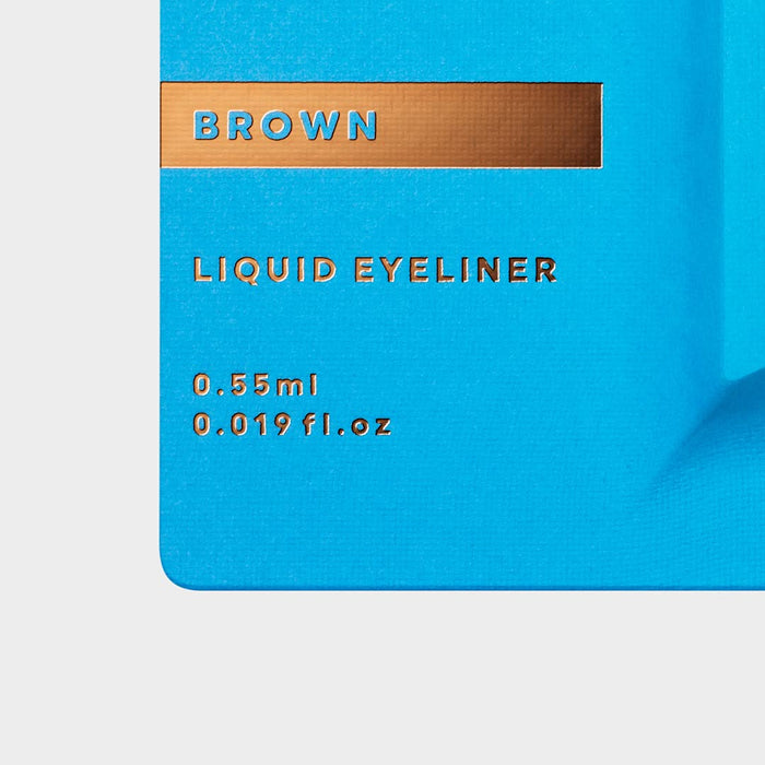 Uzu By Flowfushi Eye Opening Liner [Brown] Liquid Eyeliner Hot Water Off Alcohol Free Dye Free Hypoallergenic