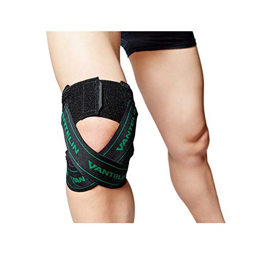 Vantelin Knee Supporter Firm Compression Black Regular Size 36-41cm