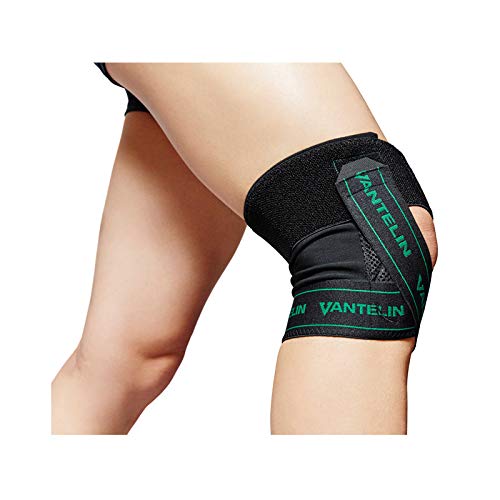 Vantelin Knee Supporter Firm Compression Black Regular Size 36-41cm