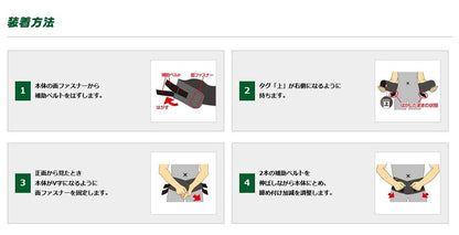 Vantelin Supporter Fixed Waist 3L Size 11-13Cm Black