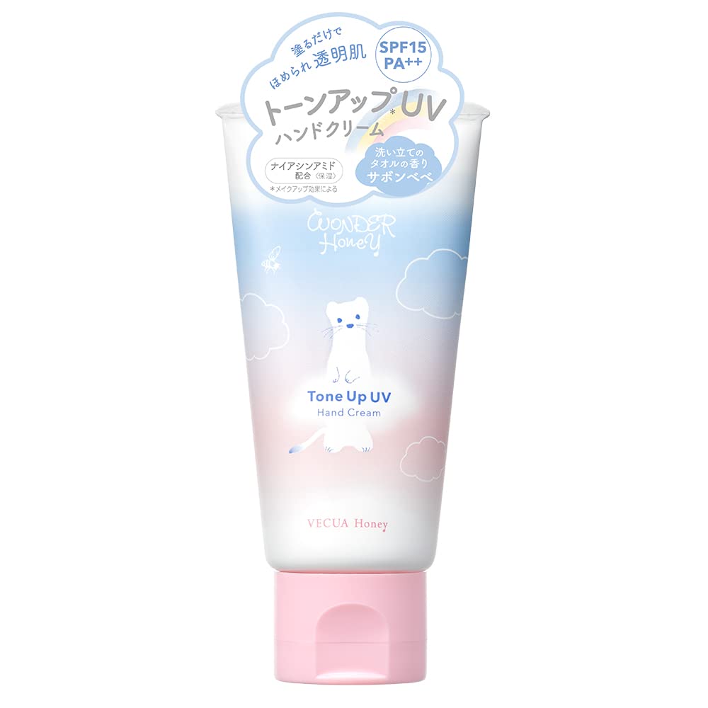 Vecua Honey Wonder Tone-Up UV Hand Cream Savon Bebe 40g SPF Protection