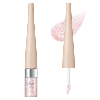 Visee Eyeshadow 3D Glitter Eye Liquid Pink Jemi 3.3ml with Large Pearl