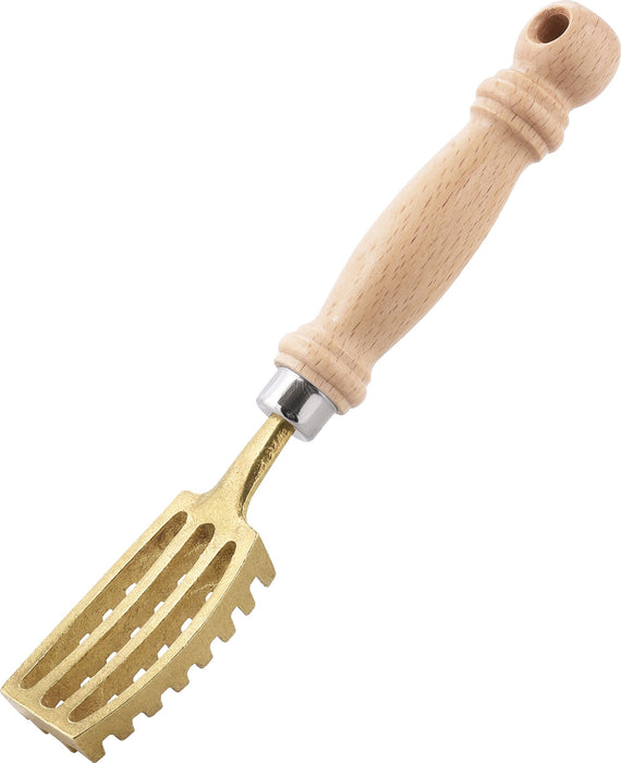 Wahei Freiz Large Brass Fish Scale Remover with Wood Handle Scaler