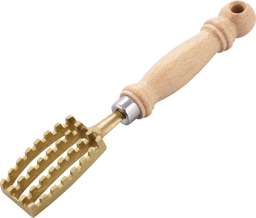 Wahei Freiz Large Brass Fish Scale Remover with Wood Handle Scaler