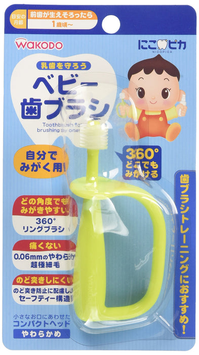 Wakodo Nikopika Baby Toothbrush For Self-Brushing 1Pc - Soft Bristles