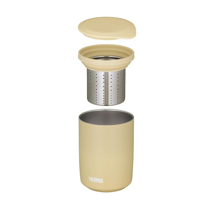 Thermos Vacuum Insulated 500ml Tea Tumbler with Strainer Sand Beige