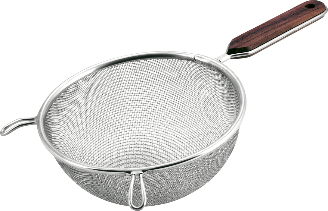 Minexmetal Stainless Steel Fine Mesh Strainer with Wooden Handle 180mm Sieve