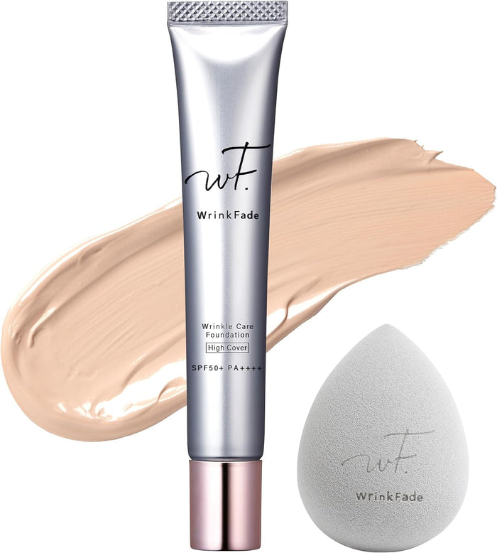 Wrinkfade Medicated High Coverage Foundation 20g with Puff and Primer