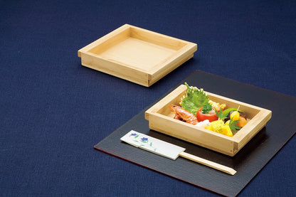 Yamaco Hinoki Soba Noodles Set with Bamboo Blinds Model 21532 Long Rectangular
