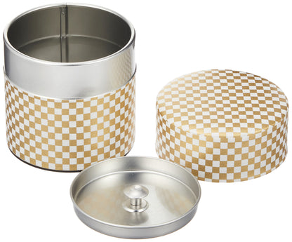 Yamaco Po-Kan Checkered Small Tea Canister Model 80093