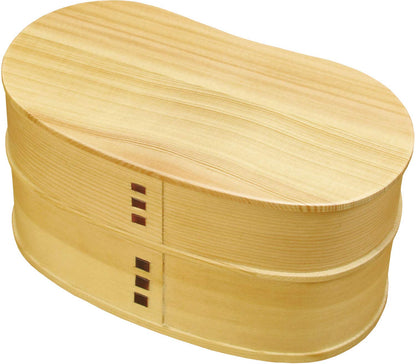 Yamaco Shiramatsu Bean 2-Tier Bento Box 803996 Durable Lunch Container