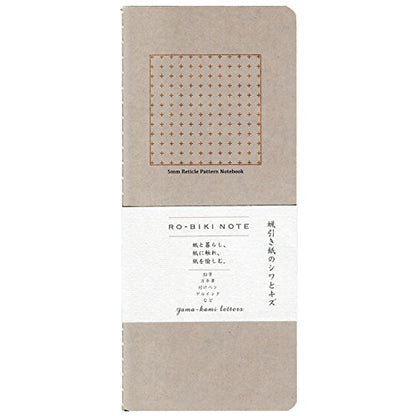 Yamamoto Paper Ro-Biki Premium Dot-Grid Notebook 60 Pages Wax Paper