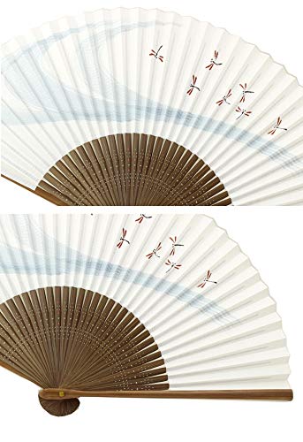 Yamani Dragonfly Japanese Sensu Folding Fan 21.5 Cm Elegant Handheld Fan