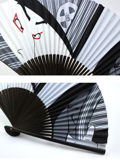 Yamani Kabuki Design Japanese Folding Fan 21.5cm Sensu Style