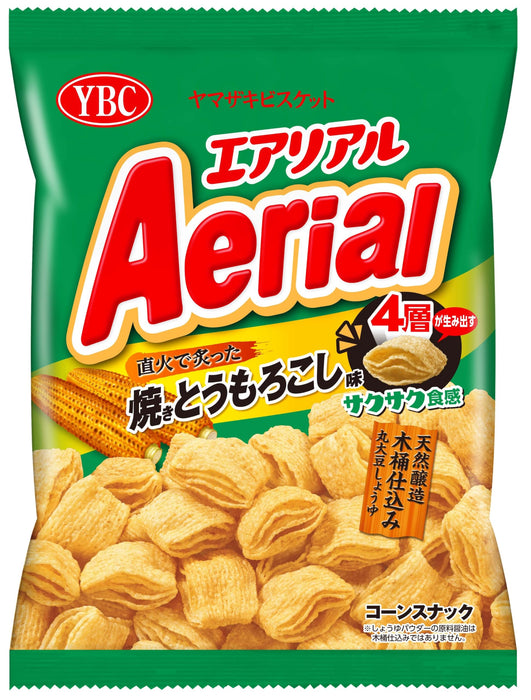 Yamazaki Biscuits Aerial Roasted Soy Sauce Corn Chips Snack Pack of 3 Bags