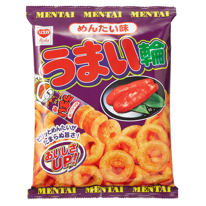 The War Yaokin Umaiwa Spicy Cod Roe Corn Puff Rings 75G Pack of 3