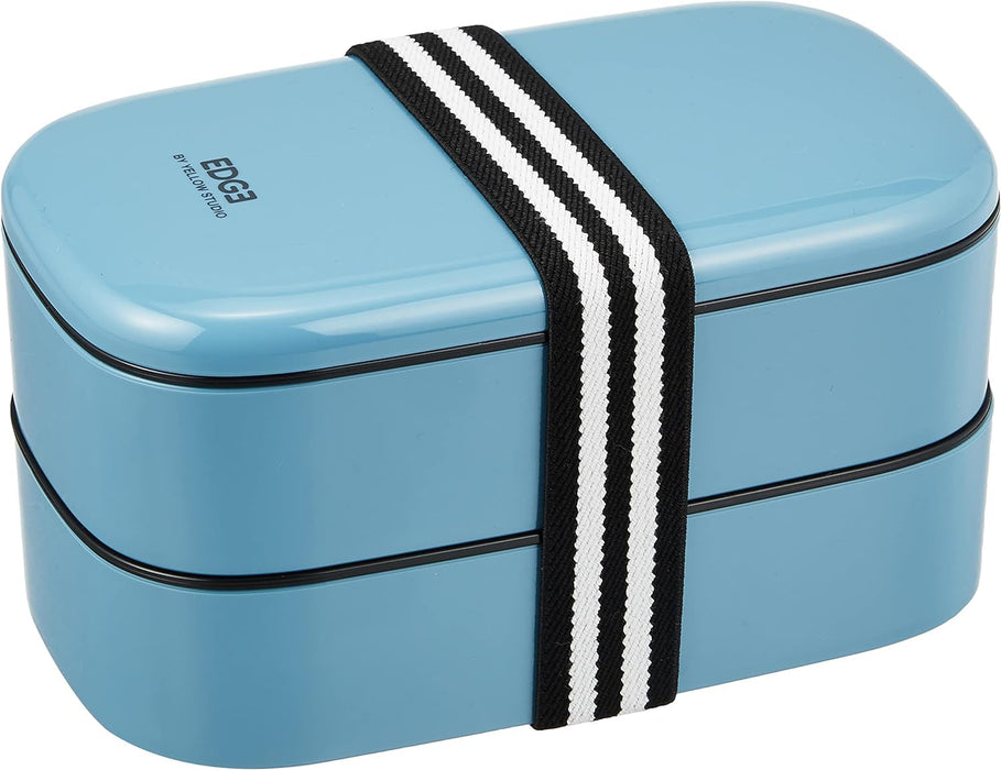 Yellow Studio 2-Tier Microwavable Bento Box Japanese Lunchbox Blue