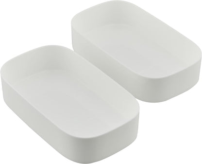 Yellow Studio 2-Tier Microwavable White Bento Box Japanese Lunch Box