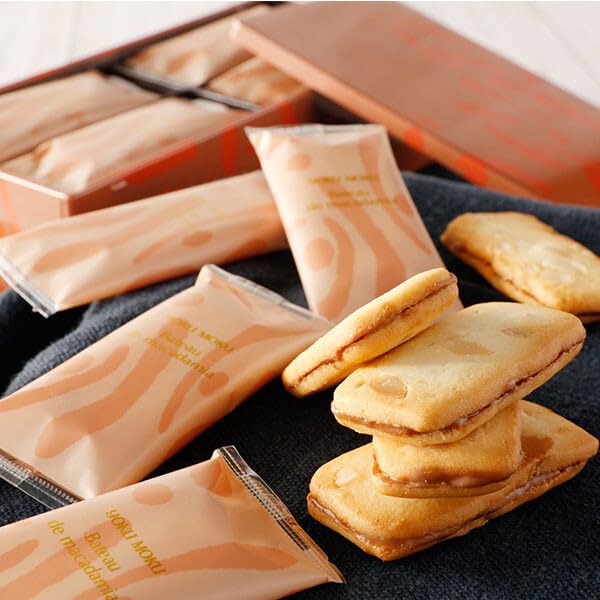 Yokumok Bateau De Macadamia Sandwich Cookies 16-Piece Box