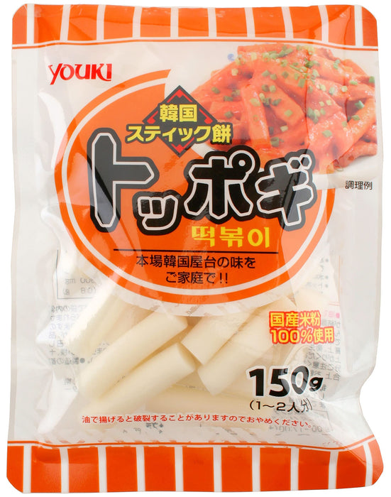 Youki Toppogi Korean Rice Cake Sticks 150g Authentic Chewy Snack