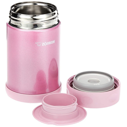 Zojirushi Stainless Steel Food Jar 0.5L Shiny Pink 16.9Oz