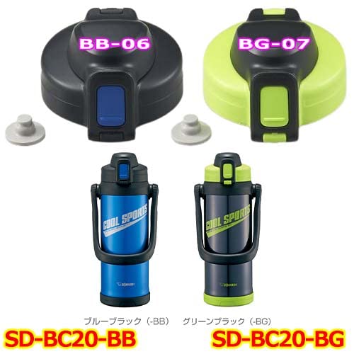Zojirushi Stainless Steel Water Bottle Replacement Cap Set for SD-B Models