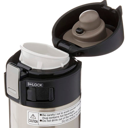 Zojirushi 16 Oz Silver Stainless Steel Mug SM-KHE48XA Vacuum Insulated