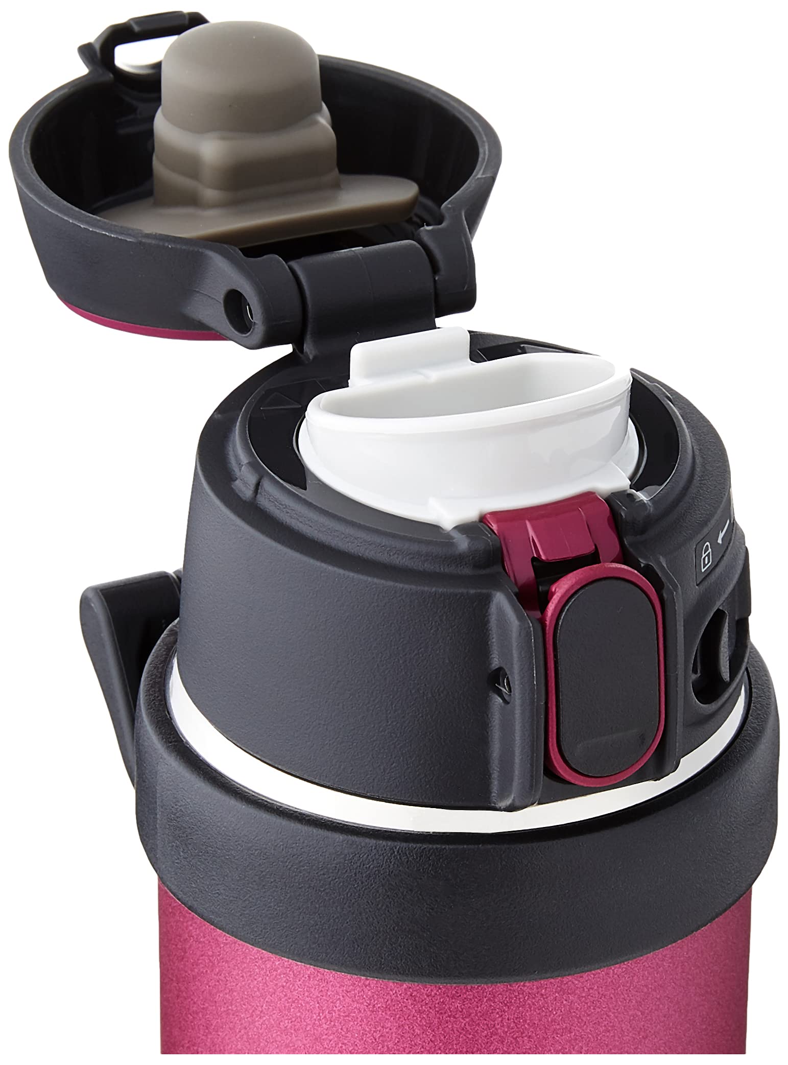 Zojirushi 20oz Stainless Steel Flip and Go Mug in Hibiscus Red SM-QHE60RK