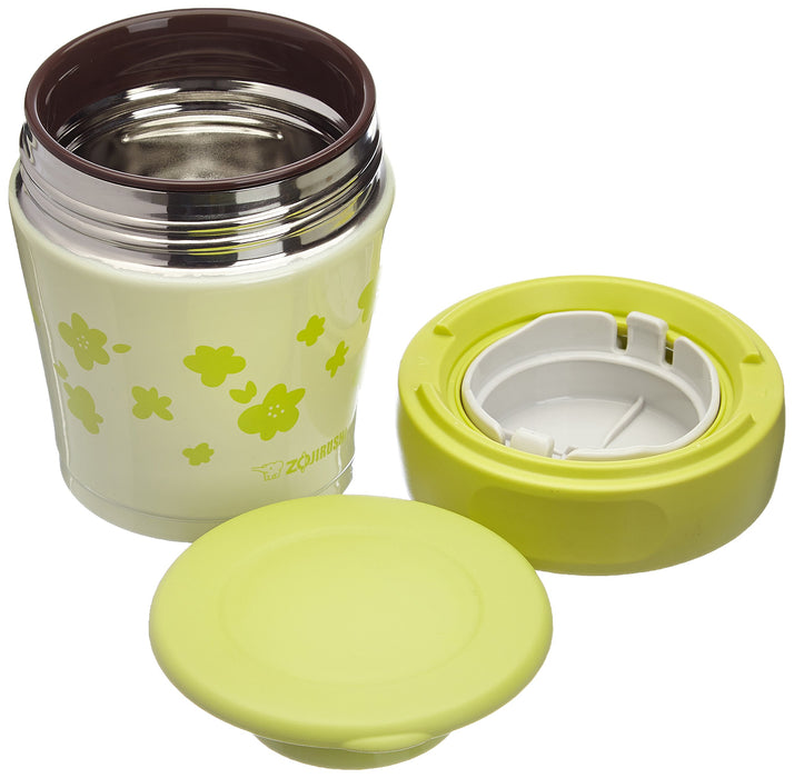 Zojirushi 260Ml Insulated Stainless Steel Lunch Box in Green Washable Lid