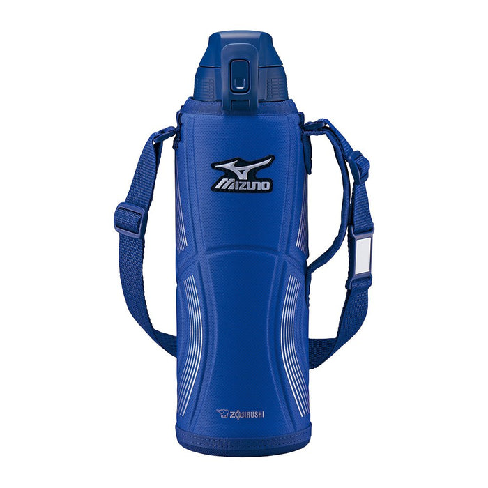 Zojirushi Mizuno 1.5L Stainless Steel Water Bottle One-Touch Open Cool Sports Blue