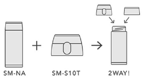 Zojirushi Black Mug Bottle Stopper Set Compact Size 6x7x4.5 cm SM-S10T-BA