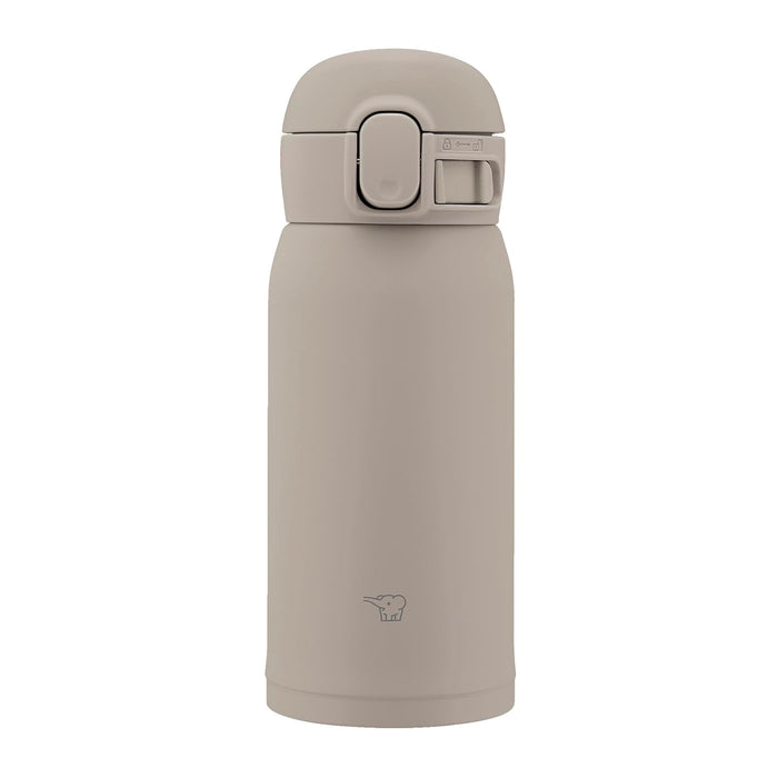 Zojirushi 360ml Stainless Steel Water Bottle One-Touch Gray Mug with Integrated Gasket SM-WS36-HM