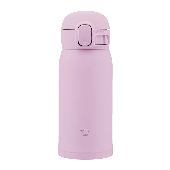 Zojirushi Stainless Steel One-Touch 360ml Water Bottle Orchid Easy-to-Clean Seamless Cap SM-WS36-VM