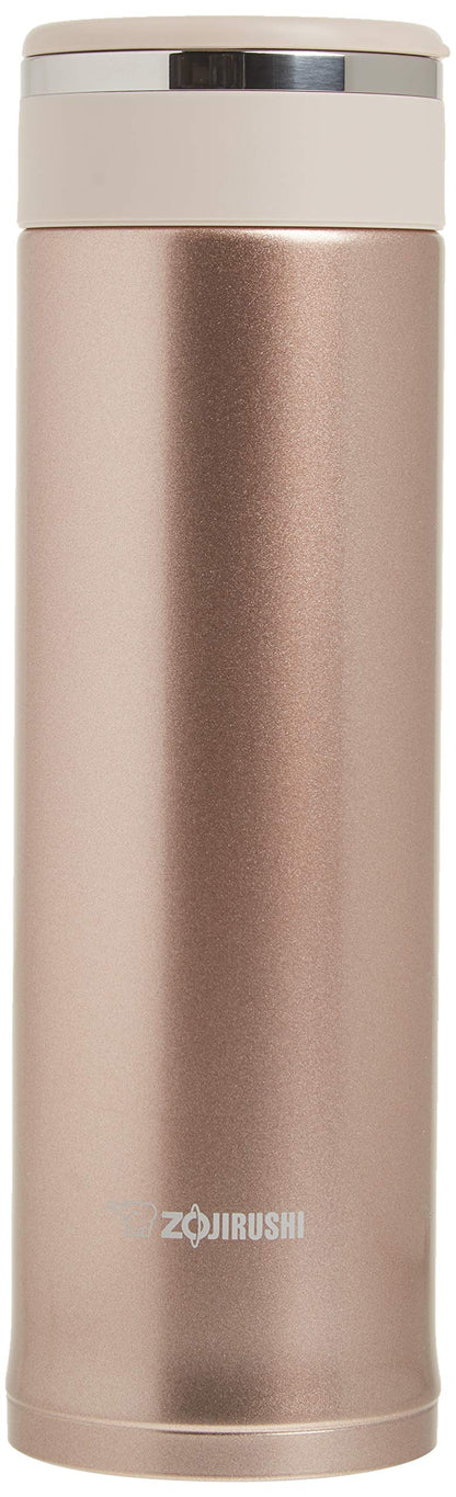 Zojirushi 16-Oz Stainless Steel Travel Mug with Tea Leaf Filter in Pink Champagne