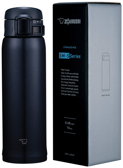 Zojirushi Stainless Steel Canister 473ml Preto Silky Liquid Container