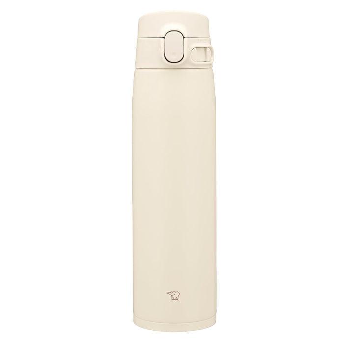 Zojirushi Large Capacity Stainless Steel Water Bottle 720ml One-Touch Sand Beige