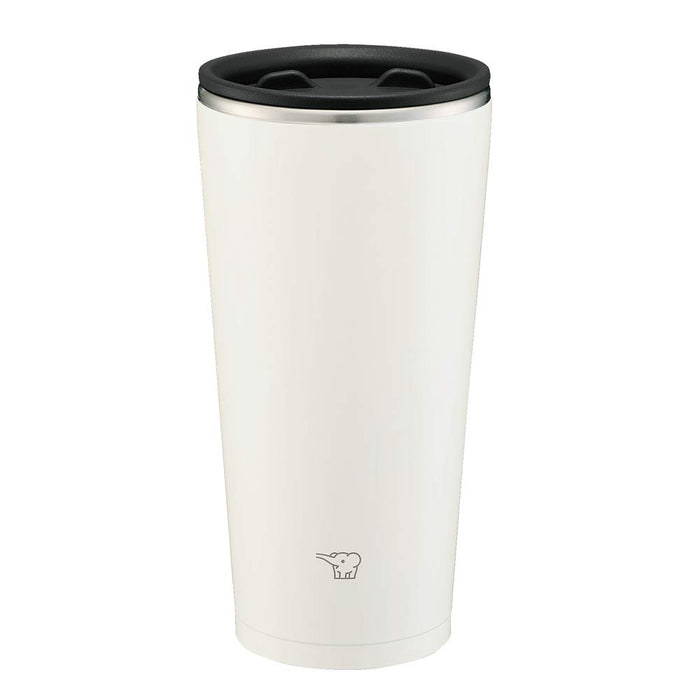 Zojirushi 450ml Stainless Steel Tumbler SX-FA45-WM Rotating Lid Keeps Drinks Hot/Cold Pale White
