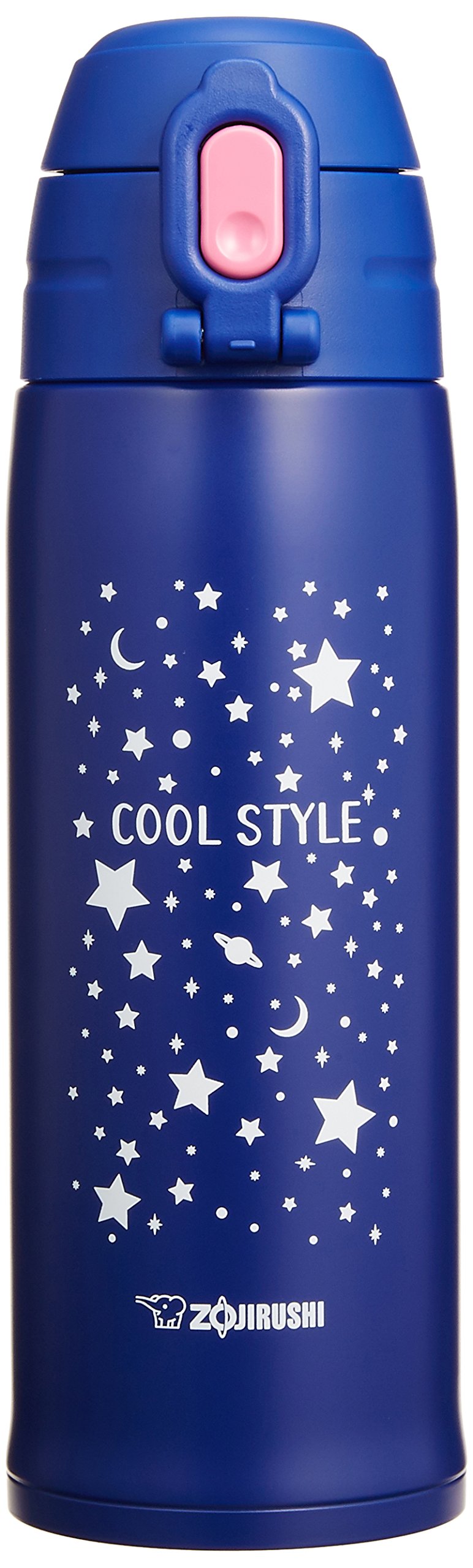 Zojirushi 820ml Blue Stainless Steel Water Bottle with 2-Way Cup and Drinking Pouch
