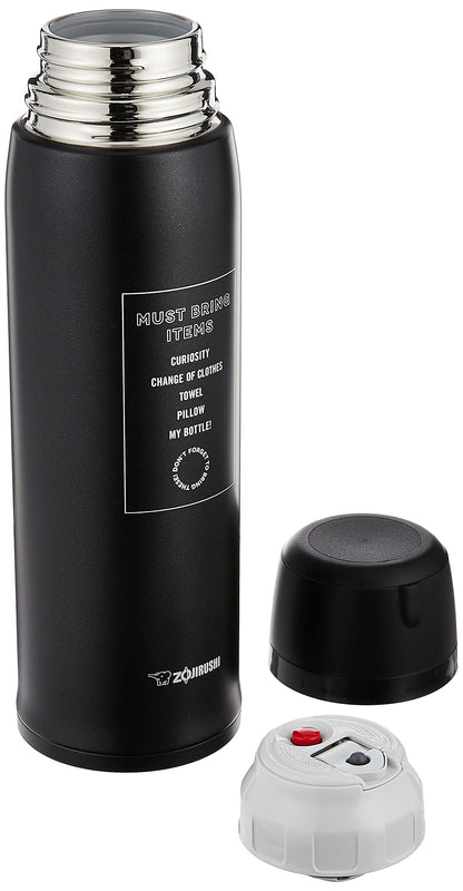 Zojirushi 1.03L Insulated Black Stainless Steel Water Bottle With Cup SJ-JS10-BA
