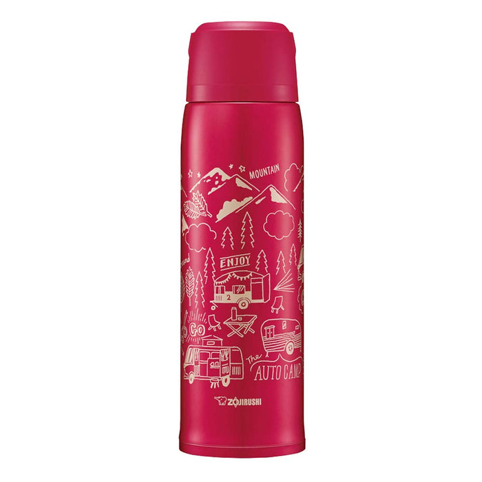 Zojirushi Insulated Stainless Steel 1.03L Water Bottle with Cup in Red SJ-JS10-RA